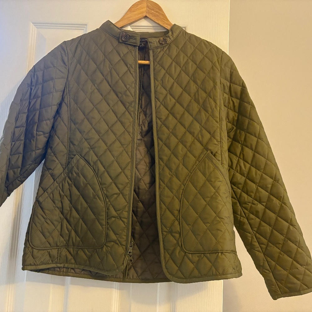 GREEN QUILTED JACKET - Banana Republic